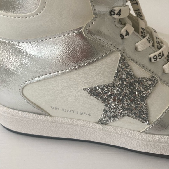 Vintage Havana Silver Glitter Star High Top Sneakers / NWOT - Picture 2 of 10